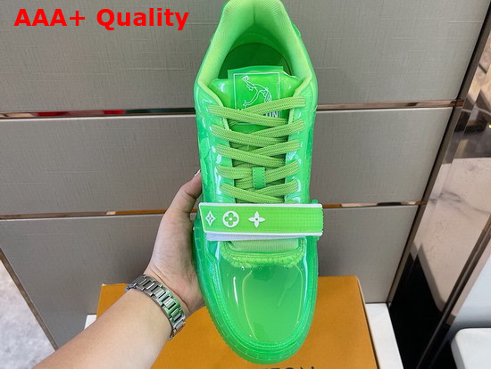 Louis Vuitton Trainer Sneaker in Green Transparent PVC Replica