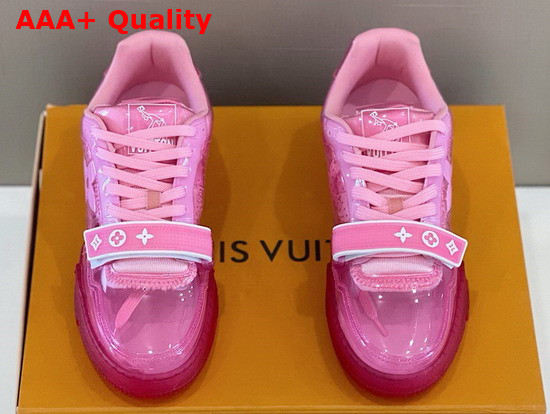 Louis Vuitton Trainer Sneaker in Pink Transparent PVC Replica