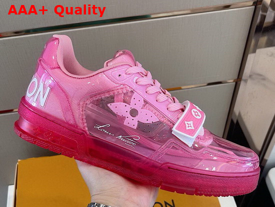 Louis Vuitton Trainer Sneaker in Pink Transparent PVC Replica