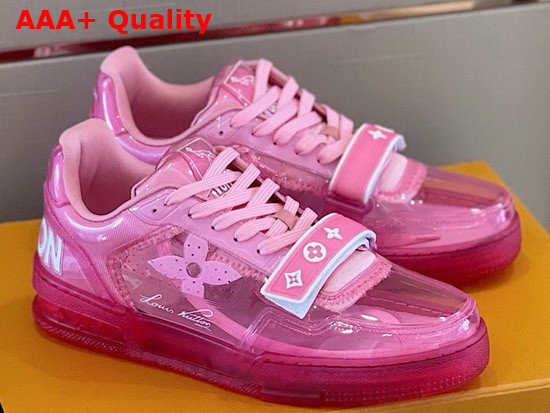 Louis Vuitton Trainer Sneaker in Pink Transparent PVC Replica