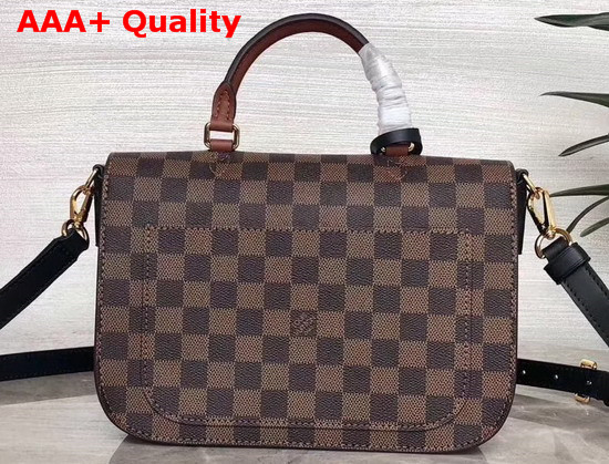 Louis Vuitton Trendy Crossbody Bag Cream Damier Ebene Coated Canvas and Small Grain Cowhide Leather N40148 Replica