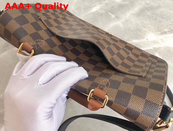 Louis Vuitton Trendy Crossbody Bag Cream Damier Ebene Coated Canvas and Small Grain Cowhide Leather N40148 Replica