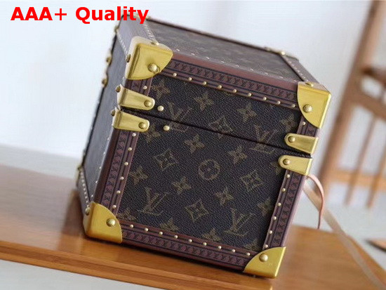 Louis Vuitton Tresor Trunk Monogram Canvas Beige Microfiber Lining Replica