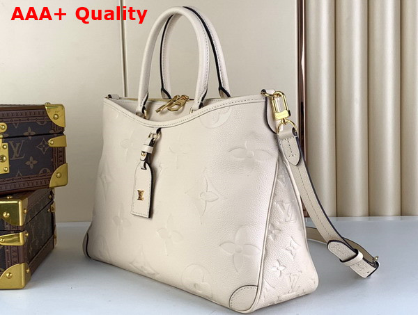 Louis Vuitton Trianon MM Tote in Cream Monogram Empreinte Leather Replica