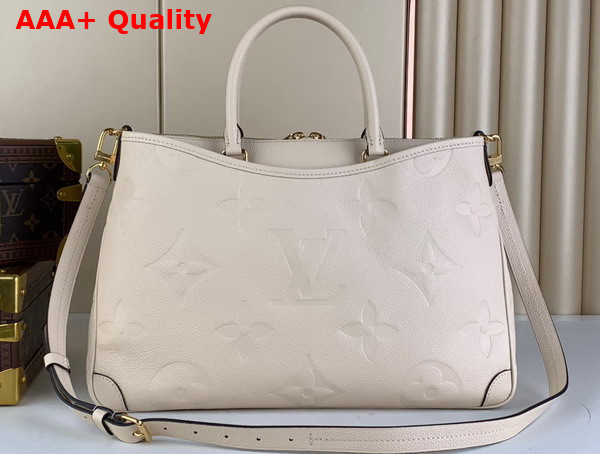 Louis Vuitton Trianon MM Tote in Cream Monogram Empreinte Leather Replica