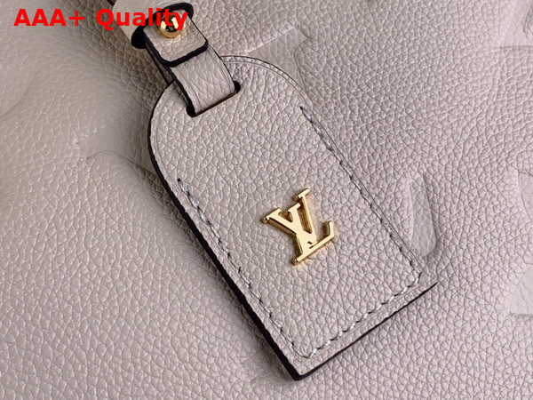 Louis Vuitton Trianon MM Tote in Cream Monogram Empreinte Leather Replica