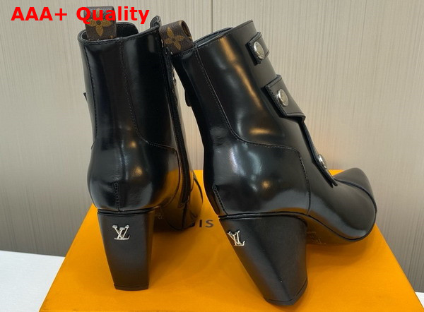 Louis Vuitton Trinity Ankle Boot in Black Glazed Calf Leather 1AD1TF Replica