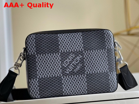 Louis Vuitton Trio Messenger Bag in Giant Damier Graphite Canvas Replica