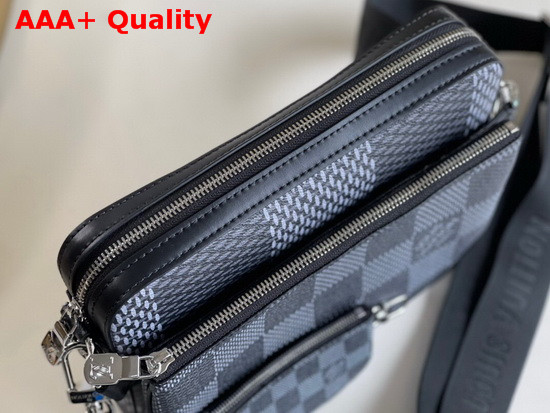 Louis Vuitton Trio Messenger Bag in Giant Damier Graphite Canvas Replica