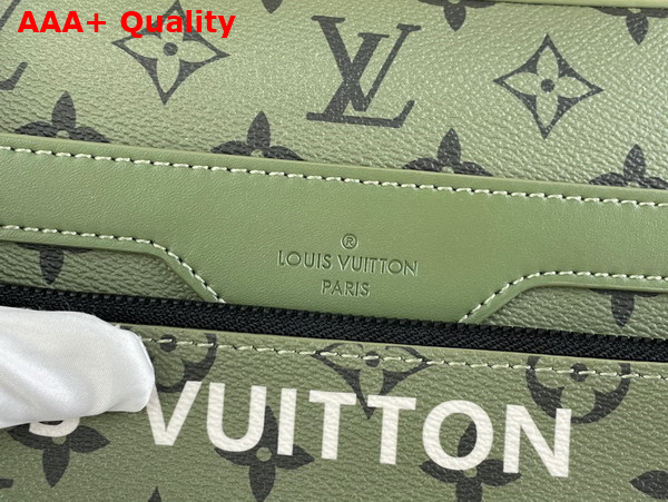 Louis Vuitton Trio Messenger Bag in Khaki Green and Vermillion Red Monogram Canvas M23783 Replica