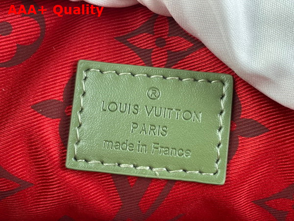 Louis Vuitton Trio Messenger Bag in Khaki Green and Vermillion Red Monogram Canvas M23783 Replica