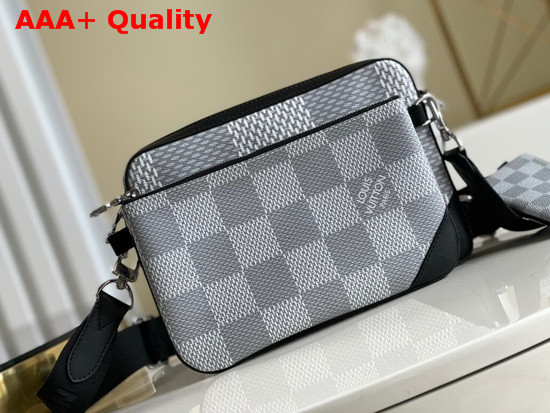 Louis Vuitton Trio Messenger Bag in White Giant Damier Canvas Replica