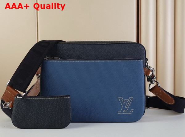 Louis Vuitton Trio Messenger Denim Blue Taurillon Leather M21544 Replica