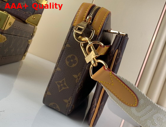 Louis Vuitton Trio Messenger Monogram Stripes Brown Coated Canvas M45965 Replica