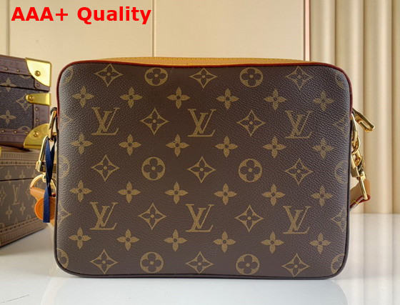 Louis Vuitton Trio Messenger Monogram Stripes Brown Coated Canvas M45965 Replica