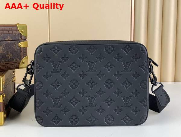 Louis Vuitton Trio Messenger in Black Monogram Shadow Leather M46602 Replica