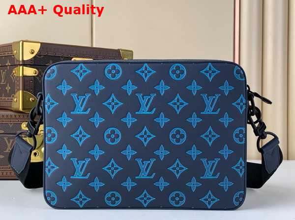 Louis Vuitton Trio Messenger in Navy River Blue Monogram Embossed Calf Leather M46604 Replica