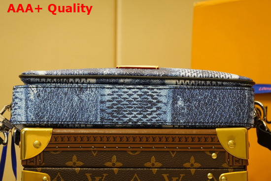 Louis Vuitton Trio Messenger in Ocean Blue Damier Salt Canvas Replica