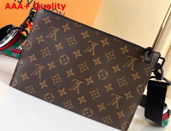 Louis Vuitton Trio Pouch Monogram Coated Canvas and Black Taurillon Monogram Leather M59681 Replica