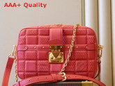 Louis Vuitton Troca MM Handbag Pink Damier Quilt Lambskin Replica