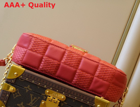 Louis Vuitton Troca MM Handbag Pink Damier Quilt Lambskin Replica