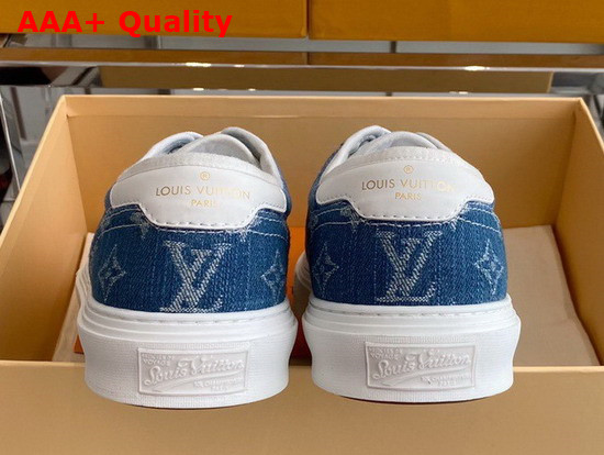 Louis Vuitton Trocadero Richelieu Sneaker Comes in Summery Blue Monogram Denim 1A5YV0 Replica