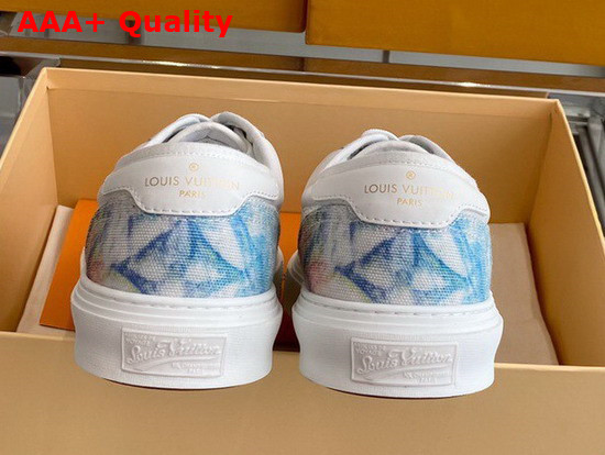 Louis Vuitton Trocadero Richelieu Sneaker Spotlights Green Pastel Monogram Textile and Graind Calf Leather 1A8JWB Replica