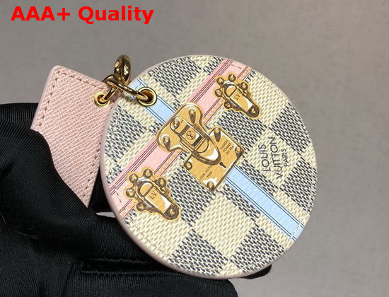 Louis Vuitton Trunk Bag Charm and Key Holder Damier Azur Coated Canvas Replica