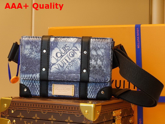 Louis Vuitton Trunk Sling Bag Ocean Blue Damier Salt Canvas N50061 Replica