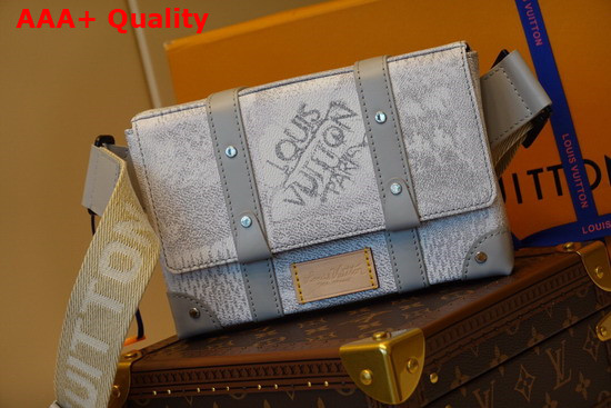 Louis Vuitton Trunk Sling Bag Stone Gray Damier Salt Canvas Replica