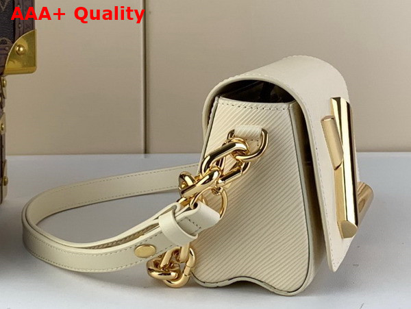 Louis Vuitton Twist Lock XL in Quartz White Epi Cowhide Leather Replica