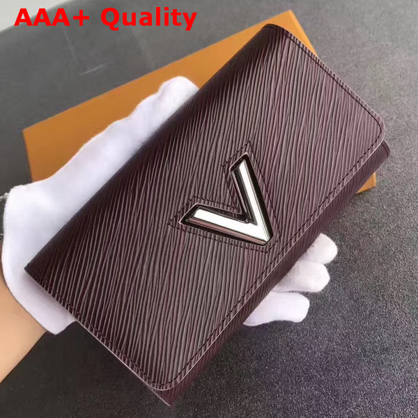 Louis Vuitton Ttwist Wallet Burgundy Epi Leather Replica