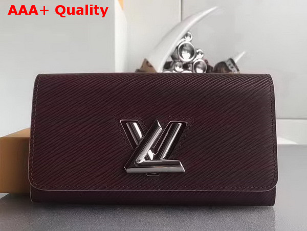 Louis Vuitton Ttwist Wallet Burgundy Epi Leather Replica