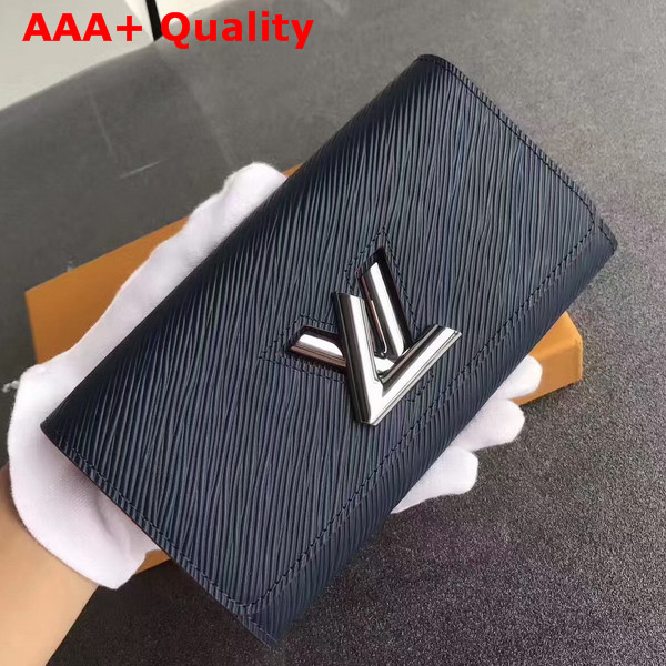 Louis Vuitton Ttwist Wallet Navy Blue Epi Leather Replica