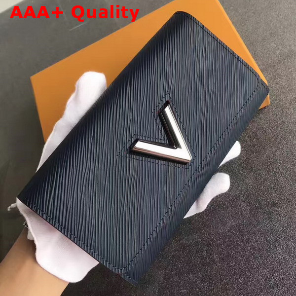 Louis Vuitton Ttwist Wallet Navy Blue Epi Leather Replica