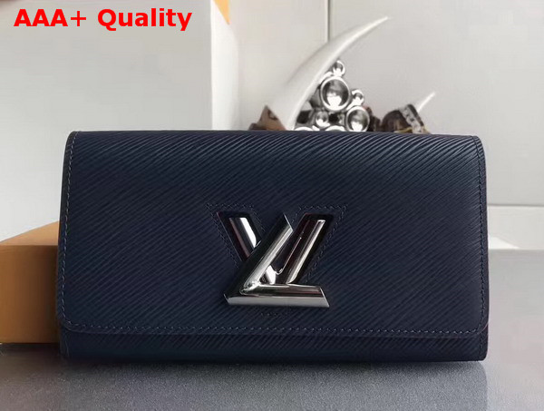 Louis Vuitton Ttwist Wallet Navy Blue Epi Leather Replica