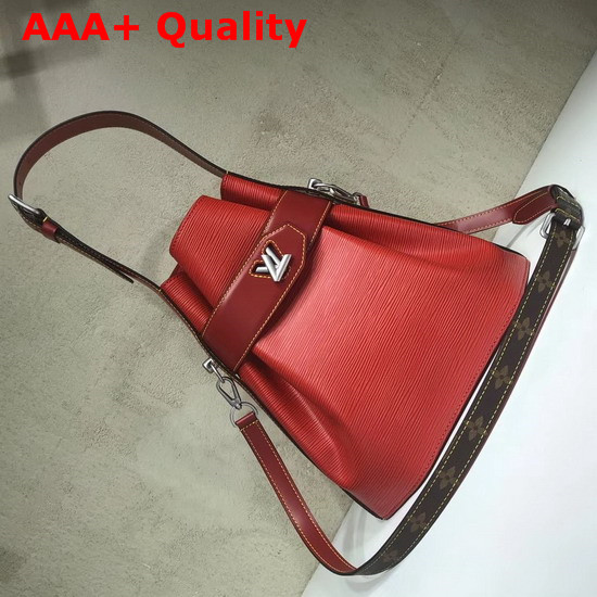 Louis Vuitton Twist Bucket Bag in Red Epi Leather Replica