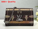 Louis Vuitton Twist Chain Wallet Transformed Damier Canvas M63594 Replica