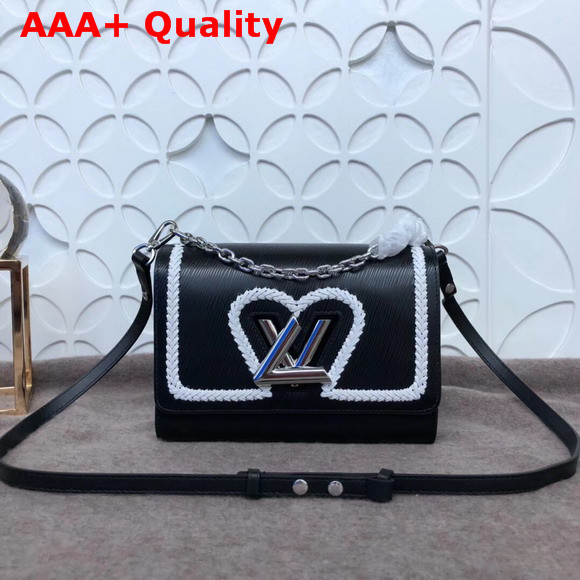 Louis Vuitton Twist MM Black Epi Leather with Braided Detail Replica