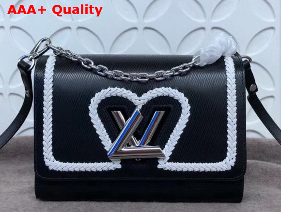 Louis Vuitton Twist MM Black Epi Leather with Braided Detail Replica