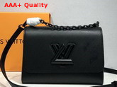 Louis Vuitton Twist MM Black Epi Leather with Matte Black Hardware M53236 Replica