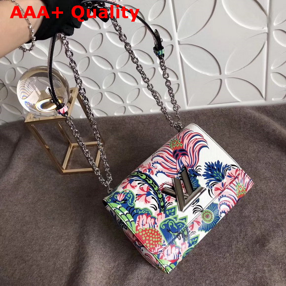 Louis Vuitton Twist MM Epi Leather with Printed Colourful Blossoms Replica