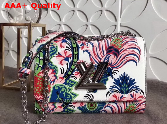 Louis Vuitton Twist MM Epi Leather with Printed Colourful Blossoms Replica