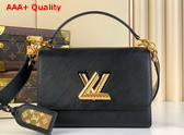 Louis Vuitton Twist MM Handbag in Black Epi Grained Leather M25360 Replica