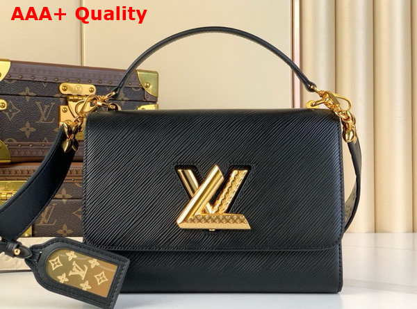 Louis Vuitton Twist MM Handbag in Black Epi Grained Leather M25360 Replica