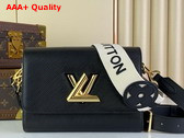 Louis Vuitton Twist MM Handbag in Black Epi Leather M24765 Replica