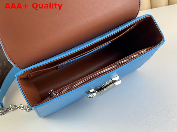 Louis Vuitton Twist MM Handbag in Sky Blue Epi Leather Replica