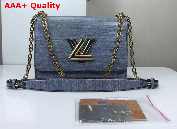 Louis Vuitton Twist MM Light Blue EPI Leather Gold Hardware Replica