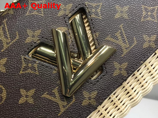 Louis Vuitton Twist MM Monogram Canvas and Wicker Replica