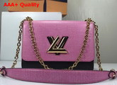 Louis Vuitton Twist MM Pink EPI Leather Gold Hardware Replica